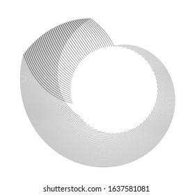 Abstract sign. Semicircle flat icon. Half round many lines image. Vector illustration eps 10 logo for web design, mobile & infographic. Black & rainbow tone pattern isolated on white background.