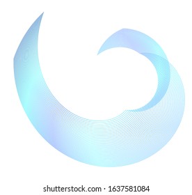 Abstract sign. Semicircle flat icon. Half round many lines image. Vector illustration eps 10 logo for web design, mobile & infographic. Black & rainbow tone pattern isolated on white background.