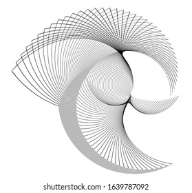 Abstract sign. Semicircle flat icon. Half round many lines image. Vector illustration eps 10 logo for web design, mobile & infographic. Black & rainbow tone pattern isolated on white background.