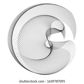 Abstract sign. Semicircle flat icon. Half round many lines image. Vector illustration eps 10 logo for web design, mobile & infographic. Black & rainbow tone pattern isolated on white background.