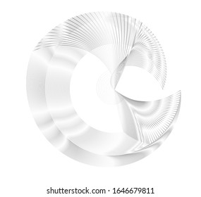 Signo abstracto. Icono plano semicírculo. Imagen de muchas líneas de media ronda. Ilustración vectorial, logo de 10 para diseño web, móvil e infográfico. Tono negro y arcoiris aislado en fondo blanco.