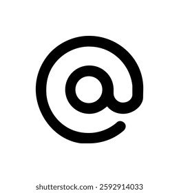 abstract at sign Shape line icon 
