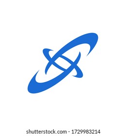 Abstraktes Zeichen von swooshes. Vector Logo-Designvorlage.
