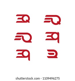 abstract sign three strips Q, slang spelling thanks on chinese
