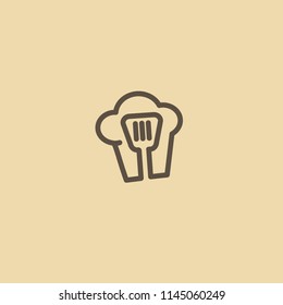 Abstract sign, vector logotype, editable design minimalist icon