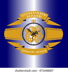 Abstract sign of watch store