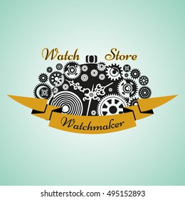 Abstract sign of watch store