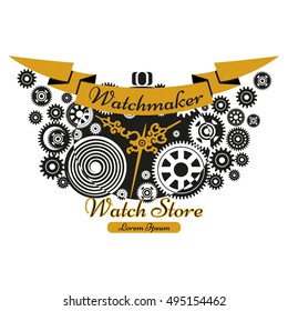 Abstract sign of watch store