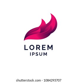 Abstract sign with waves on white background. Vector illustration.