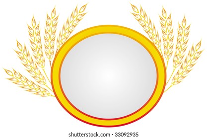 Abstract sign wit spike and circle shield