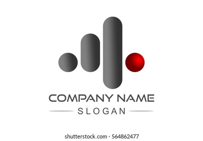 abstract signal bar logo