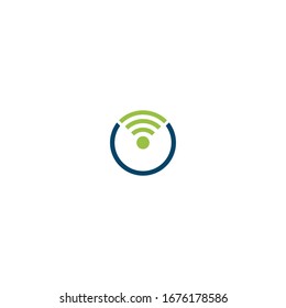 Abstract signal logo, design concept, emblem, icon, flat logotype element for template.