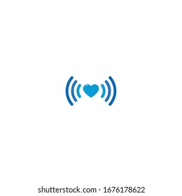 Abstract signal logo, design concept, emblem, icon, flat logotype element for template.