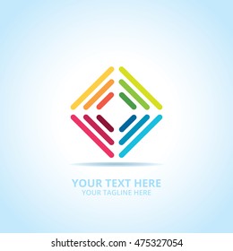 Abstract signal logo, design concept, emblem, icon, flat logotype element for template.