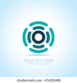 Abstract signal logo, design concept, emblem, icon, flat logotype element for template.