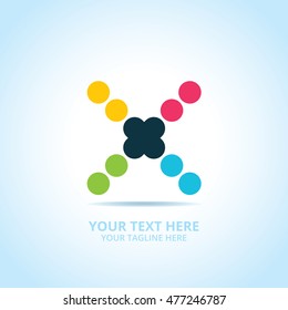 Abstract signal logo, design concept, emblem, icon, flat logotype element for template.