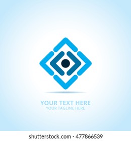 Abstract signal logo, design concept, emblem, icon, flat logotype element for template.