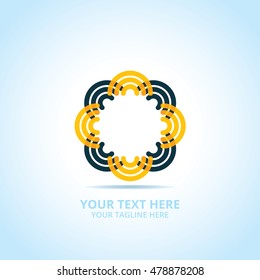 Abstract signal logo, design concept, emblem, icon, flat logotype element for template.