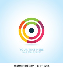 Abstract signal logo, design concept, emblem, icon, flat logotype element for template.
