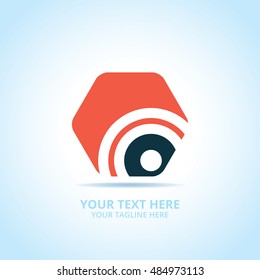 Abstract signal logo, design concept, emblem, icon, flat logotype element for template.
