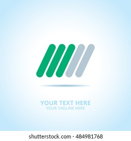 Abstract signal logo, design concept, emblem, icon, flat logotype element for template.
