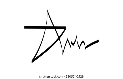 Abstract Signature and Brush Strokes: A Creative Collection