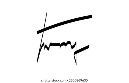Abstract Signature and Brush Strokes: A Creative Collection