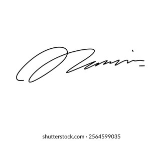Abstract signature ideas for documents. Vector with transparent background or alpha channel.