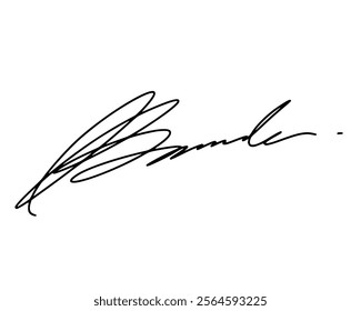 Abstract signature ideas starting with the first letter B. Vector with transparent background or alpha channel.