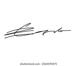 Abstract signature ideas starting with the first letter E. Vector with transparent background or alpha channel.