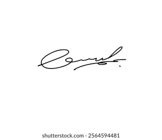 Abstract signature ideas starting with the first letter E. Vector with transparent background or alpha channel.