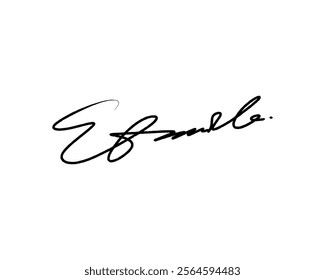 Abstract signature ideas starting with the first letter E. Vector with transparent background or alpha channel.