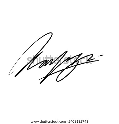 Abstract signature letter K. Vector illustration with alpha channel.