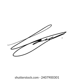 Letra abstracta de la firma L. Ilustración vectorial con letras negras y fondo transparente.