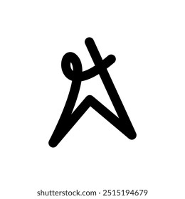 Abstract signature letter A logo template