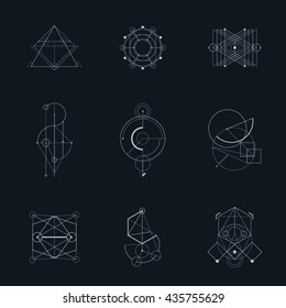 Abstract signs, geometric style