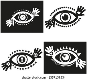 Abstract signs and logo design elements