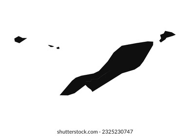 Resumen Silhouette Mapa sencillo de Anguila, puede ser utilizado para diseños de negocios, presentaciones o cualquier diseño adecuado.