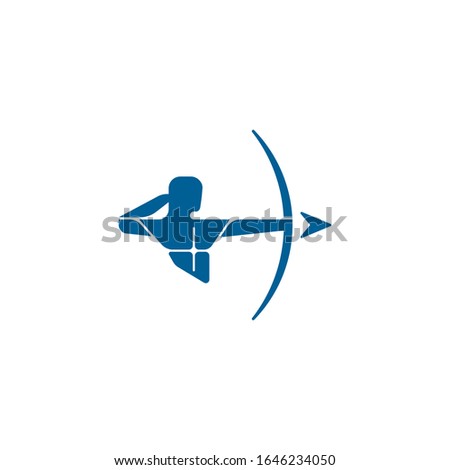 abstract silhouette archer logo template