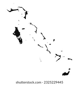 Abstract Silhouette Bahamas Simple Map, can be used for business designs, presentation designs or any suitable designs.