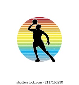 Abstract silhouette of a basketball player