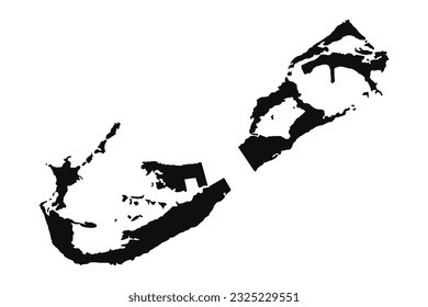 Abstract Silhouette Bermuda Simple Map, can be used for business designs, presentation designs or any suitable designs.