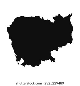 Abstract Silhouette Cambodia Simple Map, can be used for business designs, presentation designs or any suitable designs.