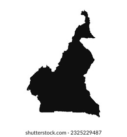 Abstract Silhouette Cameroon Simple Map, can be used for business designs, presentation designs or any suitable designs.