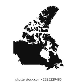 Resumen Silhouette Canada Simple Map, se puede usar para diseños de negocios, presentaciones o cualquier diseño adecuado.