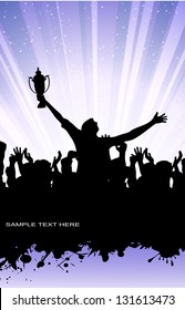 abstract silhouette of the champion