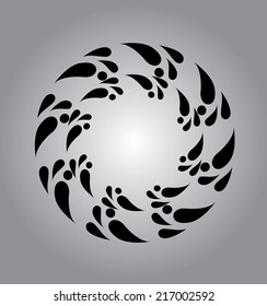 Abstract silhouette Circle icon for business and project