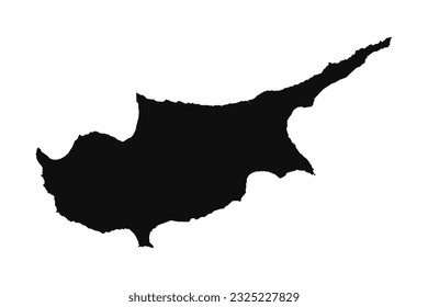 Abstract Silhouette Cyprus Simple Map