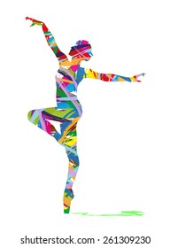 abstract silhouette of a dancer