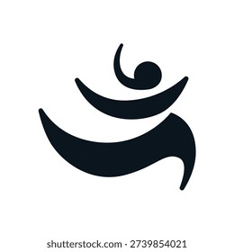 abstract silhouette of a dancer jumping logo vector